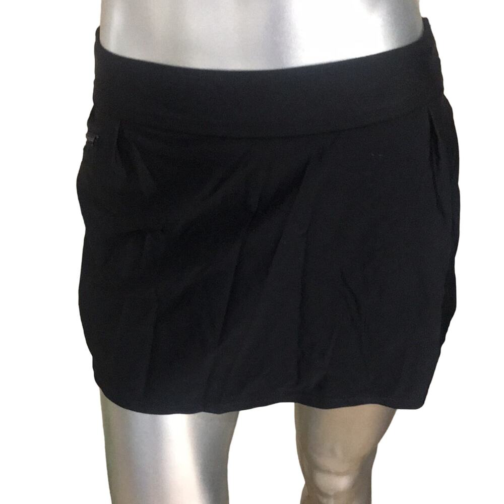 Vetinee Swim Skirt with Zipped Pocket Black Women's Size Medium